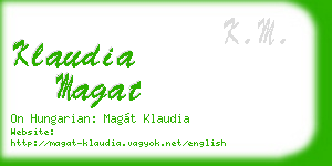 klaudia magat business card